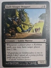 MTG Magic The Gathering Card Quill-Slinger Boggart Creature Goblin Warrior Black
