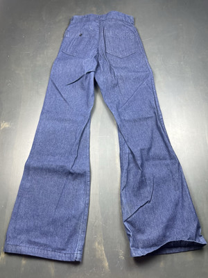 Vintage Seafarer Jeans Mens 27x34 Blue Bell Bottom Flare Navy