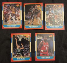 1986-87 Fleer Basketball Lot(5) Cooper Rc Malone Parrish Mchale DJ NM/MT