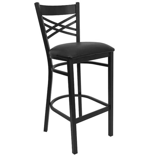 Stiles 1-Piece Round Shape Black Laminate Table Top Bar Table Set Dining Room