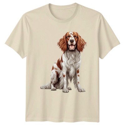 English Springer Spaniel Hund Tiere Herren T-Shirt Damen Tee Grafik Unisex Top