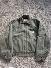 Carhartt Detroit Jacket Blanket Lined J97 MOS Moss Green Large