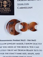 Crescent Moon - Carnelian - Design-Ready Set