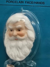 Vtg NOS Porcelain Santa Claus Head w/ Hands Doll Making 2.5" Crafts, Etc brand