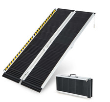 Costway 5FT Folding Wheelchair Ramp Non-Slip Aluminum 600lb Portable