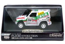 1/43 Mitsubishi Pajero Evolution Paris Dakar Rally Diecast  White Green Red
