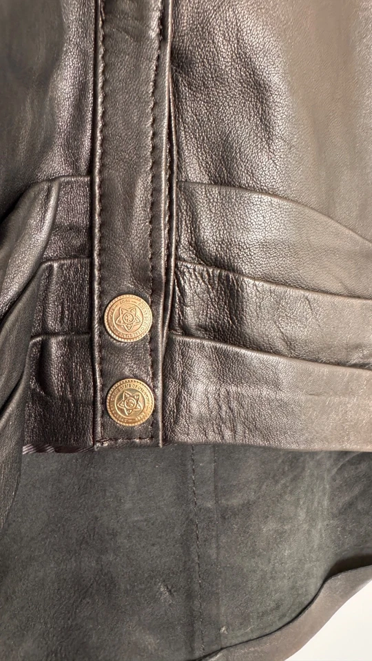 jupe vintage en cuir agneau noir de toute beauté taille 38 coupe crayon - Photo 3/4