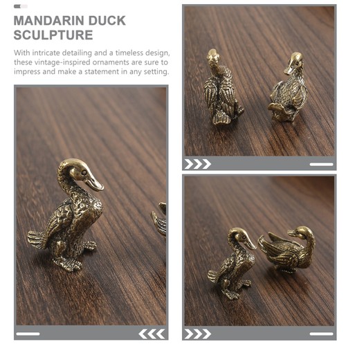 Copper Duck Ornaments Birds Office for Living Room Figurines - Picture 4 of 12