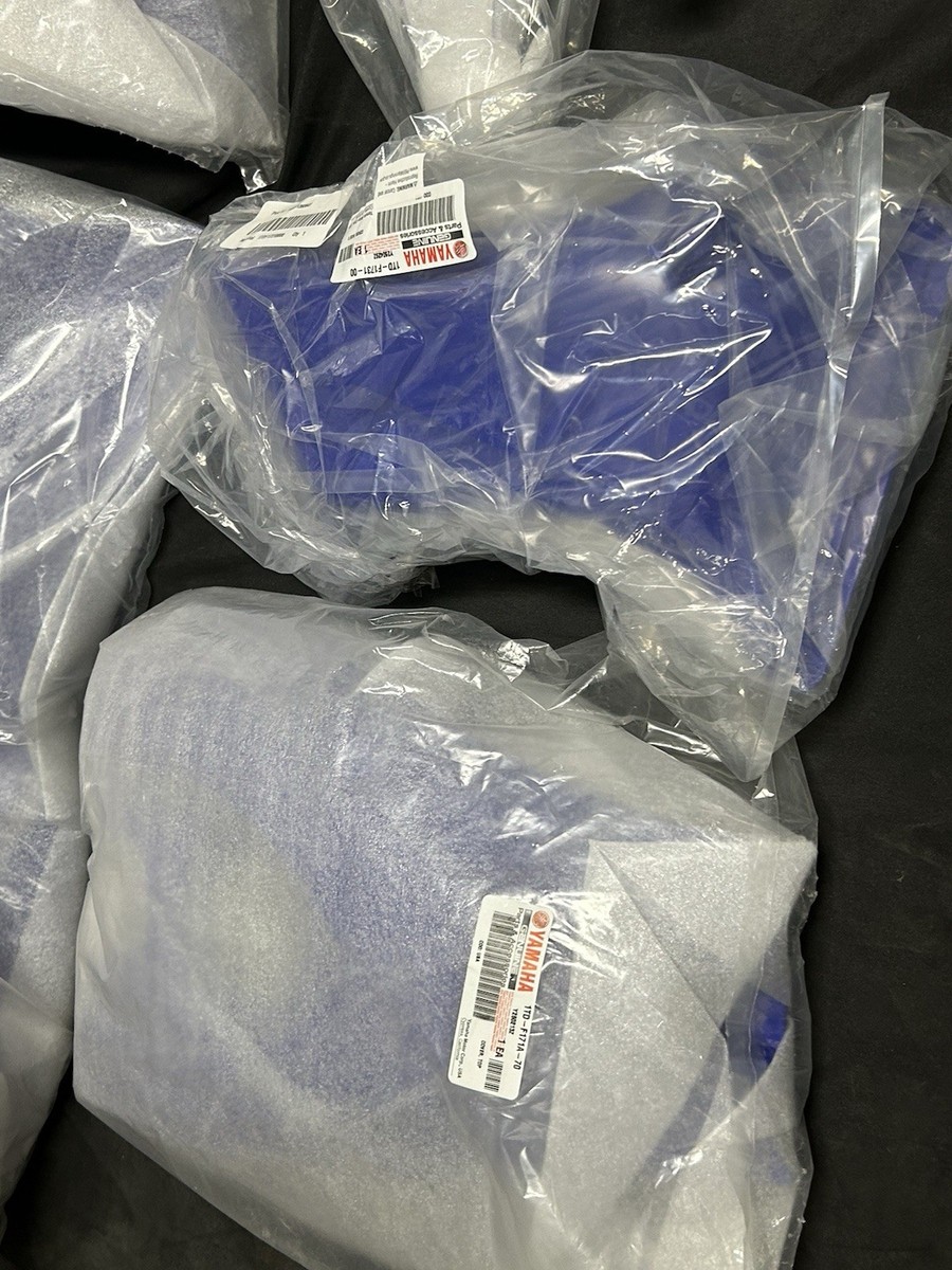 09-25 Yamaha YFZ450R FENDERS PLASTICS FRONT REAR BLUE SET OEM