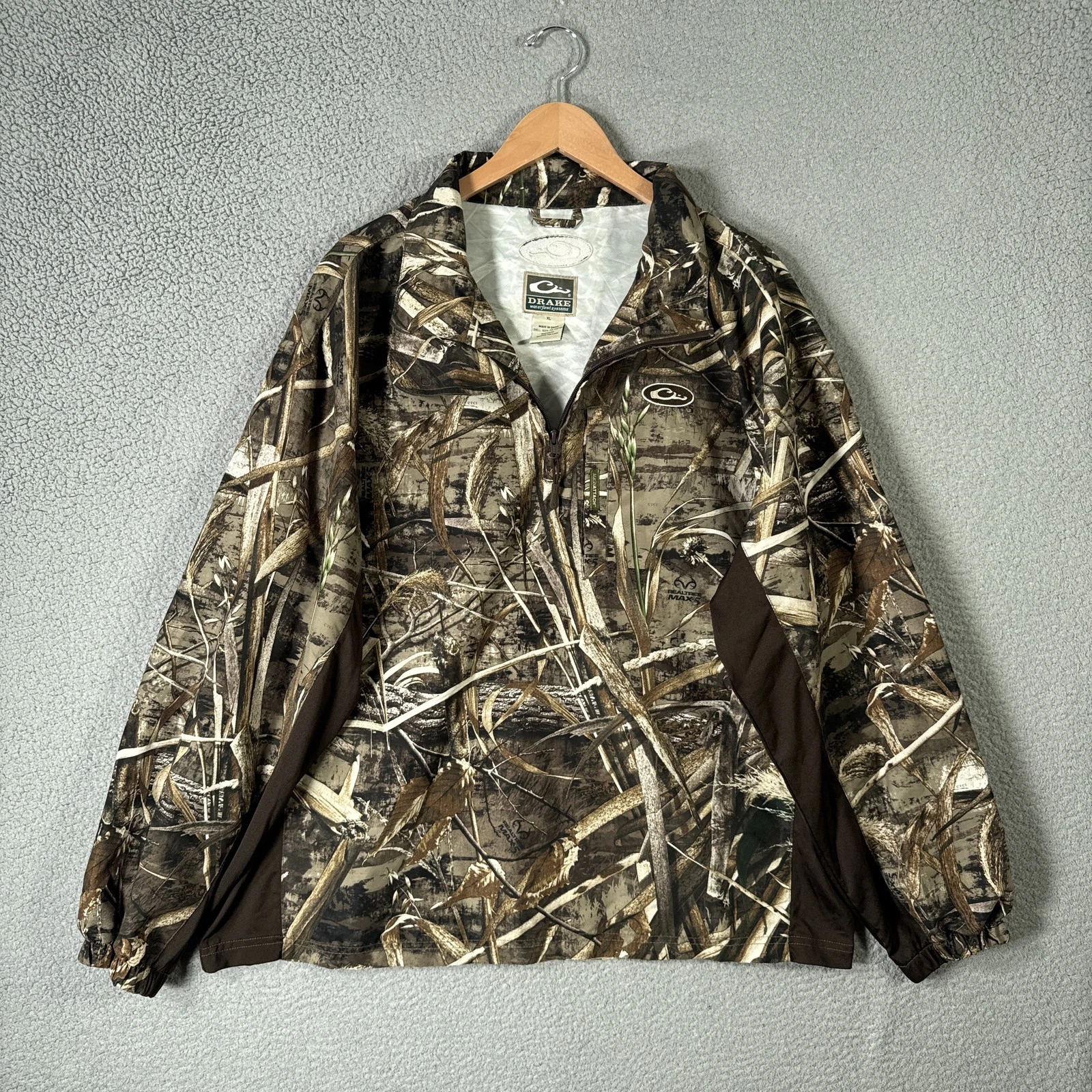 Drake Jacket Mens XL Camouflage Realtree Max-5 Waterfowl Hunting Magnattach camo