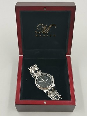 Sector 850 Stainless Steel 10ATM Wrist Watch w/ Manual & Wooden Magico Box