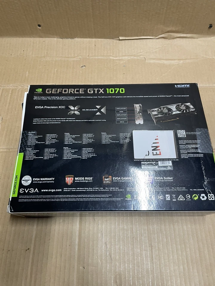 EVGA GeForce GTX 1070 8GB GDDR5 Graphics Card (08GP46173KB) - Image 2 of 3