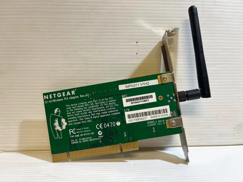 NETGEAR WPN311 RangeMax Wireless PCI Adapter Wi-Fi - Immagine 2 di 3