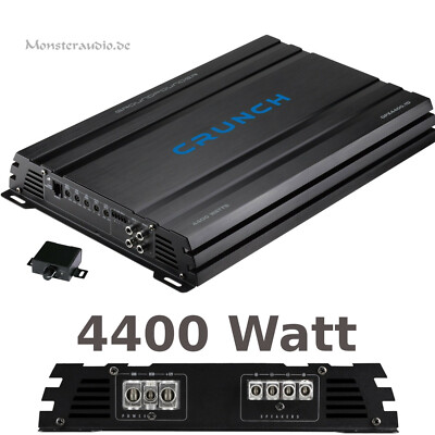 Crunch 4400 Watt Digital Verstärker GPX-4400.1D 1-Kanal Auto Endstufe Subwoofer