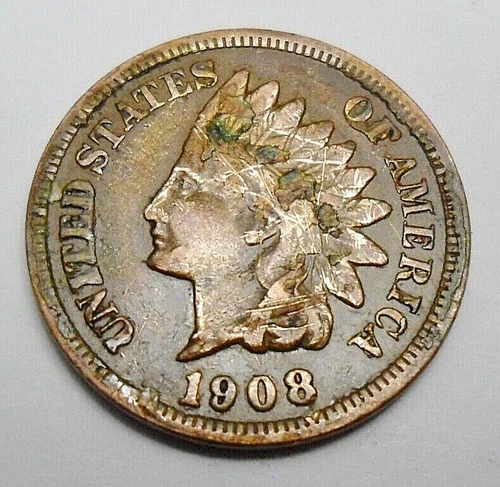 1908 Indian Head Cent / Penny   *XF - EXTREMELY FINE DETAILS*  **FREE SHIPPING**