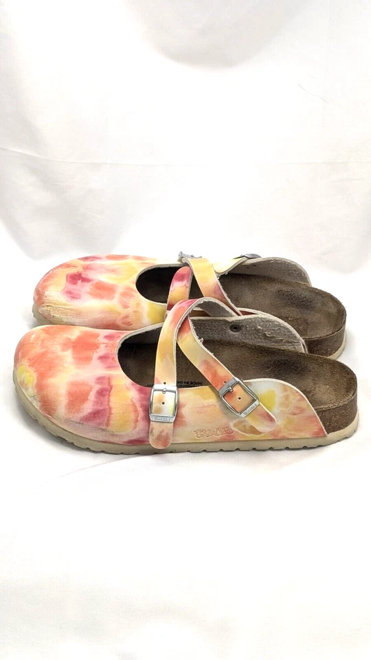 Birki’s Dorian By Birkenstock Clogs pink yellow orange Size 41 M8 W10 NARROW - Image 3 of 4