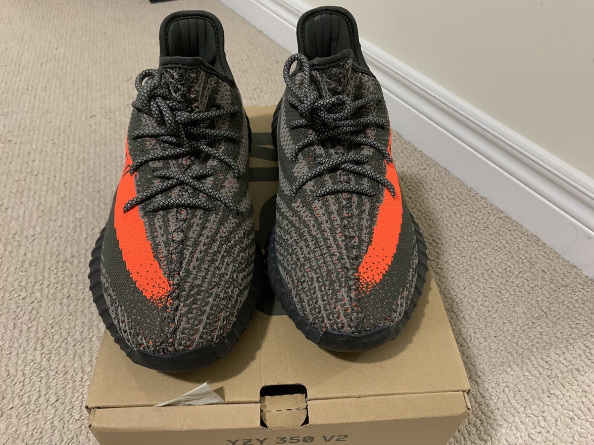 Size 12 US - adidas Yeezy Boost 350 V2 Low Red Stripe Carbon