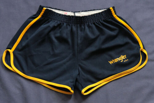 Pantalones cortos deportivos Wrangler retro vintage gay años 80 L nailon de la vieja escuela - Imagen 1 de 2