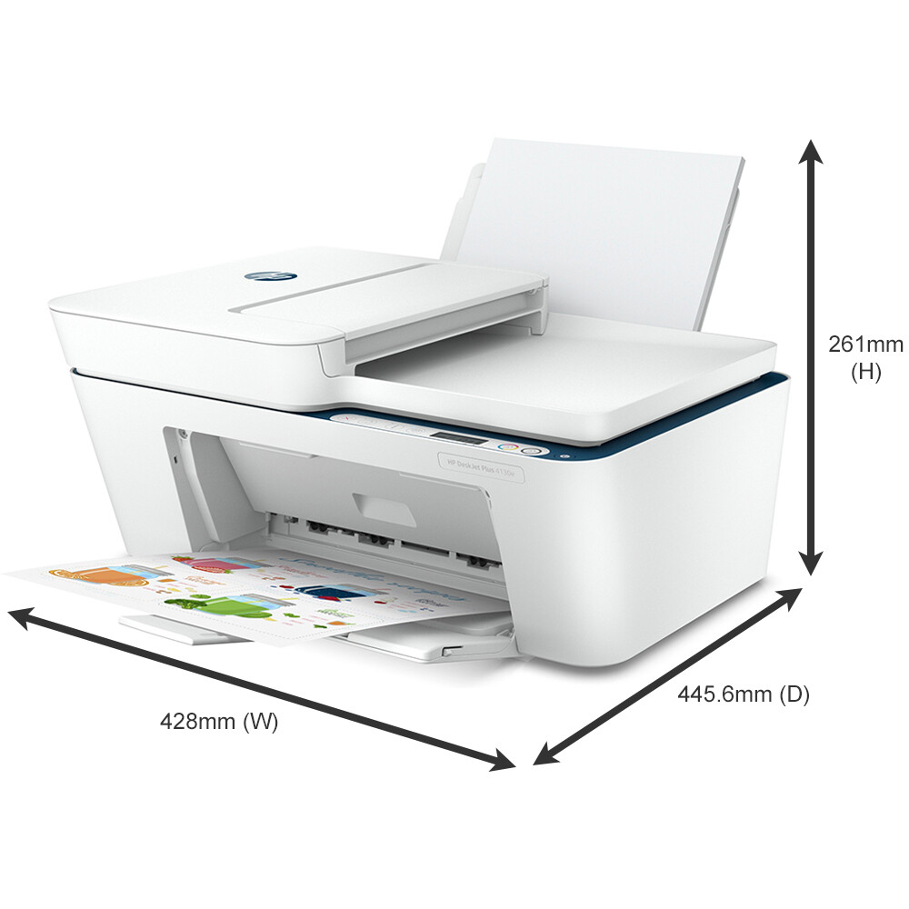 HP Deskjet Plus 4130 All-in-one Wireless Inkjet Printer With Half Ink for  sale online | eBay