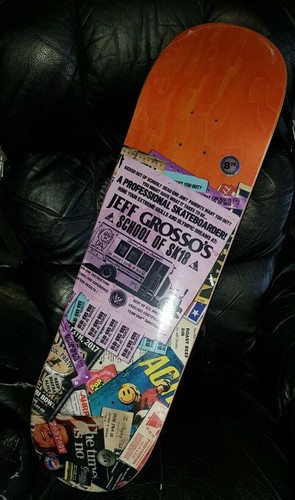 ANTI HERO- Jeff Grosso - 1 Off Sk-18 - Skateboard Deck - 8.75" WIDE Orange - Picture 3 of 3