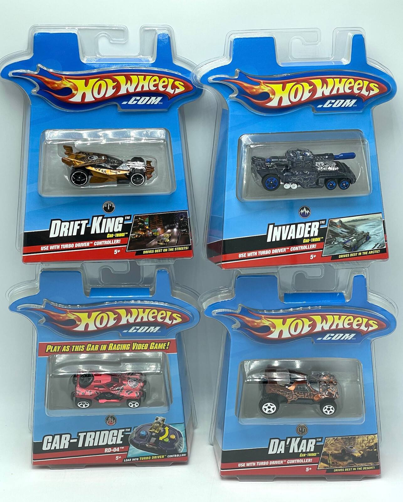 Case of Hot Wheels Turbo Drivers Drift King Da'kar Invader RD-04 Car-Tridge 2008