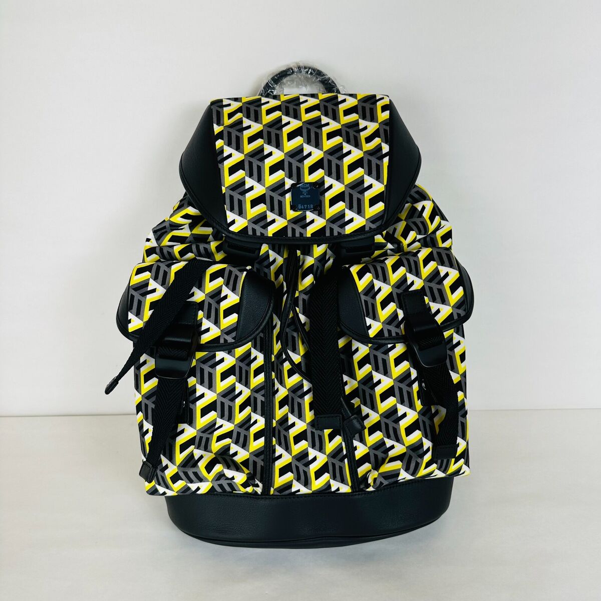 $1190 MCM Brandenburg Yellow/Black Cubic Monogram Nylon $1190 MCM Brandenburg Yellow/Black Cubic Monogram Nylon