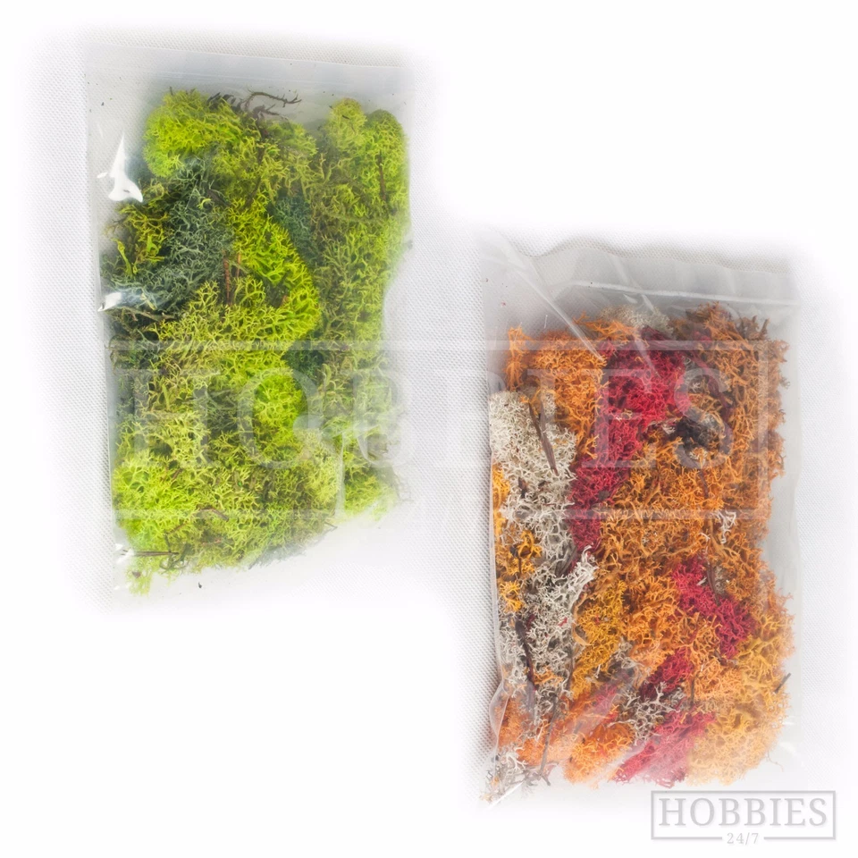 Javis Lichen Bulk Pack Green Mix Colour Scenic Scenery Model Railway Wargames