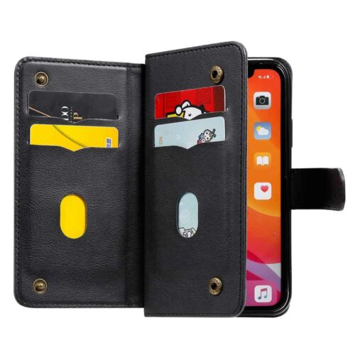 10 Card Holder Wallet Leather Case Cover For iPhone 11 Pro Max XS XR 6s 7 8 SE 2 - Picture 15 of 43