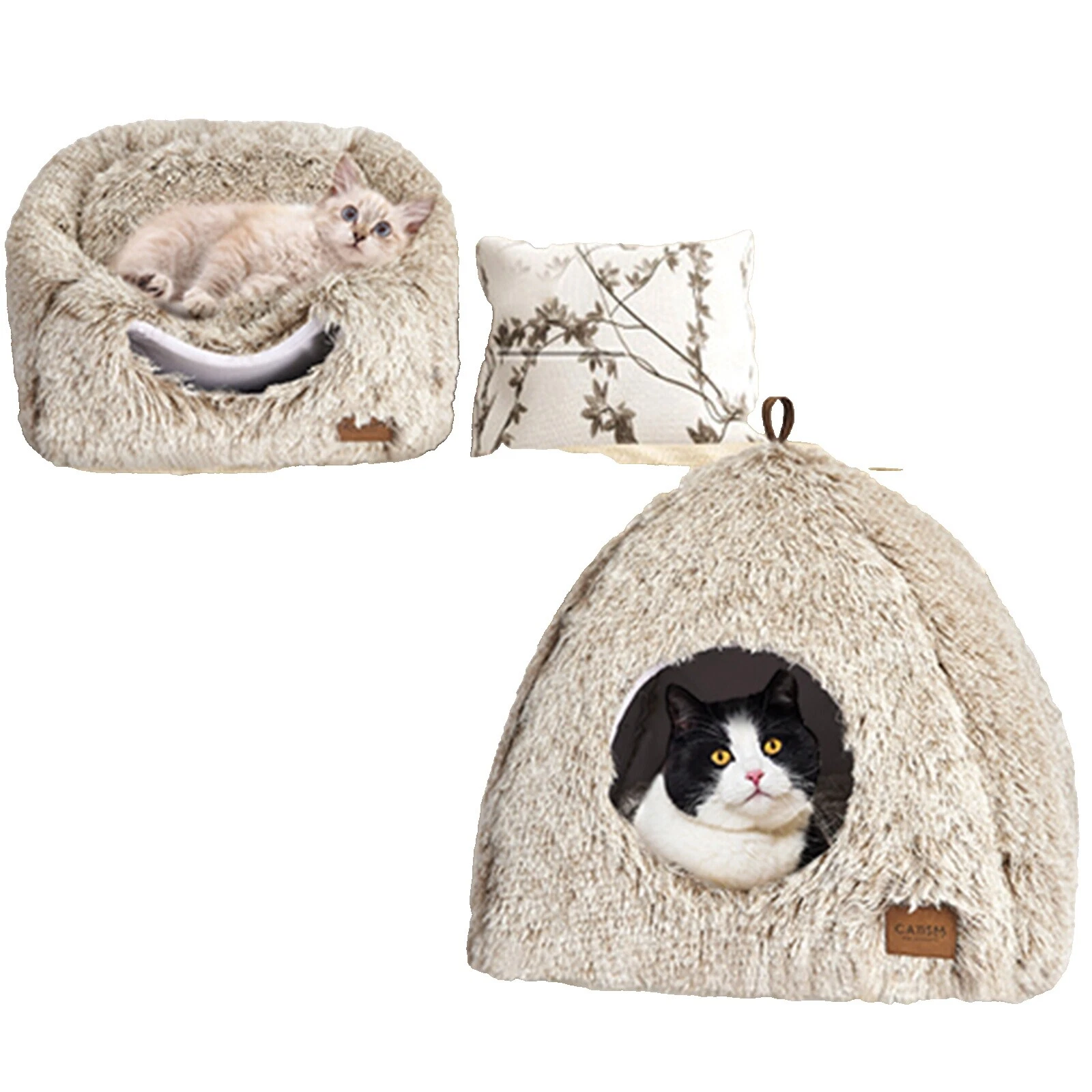 Faux Fur Machine Washable Cat Igloos/Caves