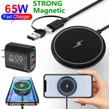 65W Wall Fast Charger Wireless Mag safe Pad For Samsung Galaxy S24 S23 S22 Ultra