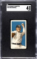 1909-11 T206 Fred Burchell RC - SGC 4 VG EX - Piedmont - DEAD CENTERED !! **