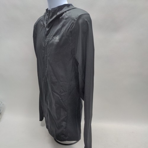 Adidas Own the Run Hooded Wind Men's Jacket Running Training Black NWT FL6964 - Picture 10 of 10