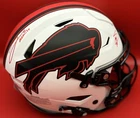 Josh Allen & Stefon Diggs Signed Bills Lunar Speedflex Helmet - BAS