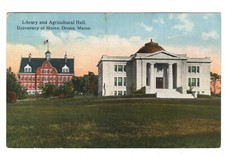 Library and Agricultural Hall University of Maine Orono Postcard MN