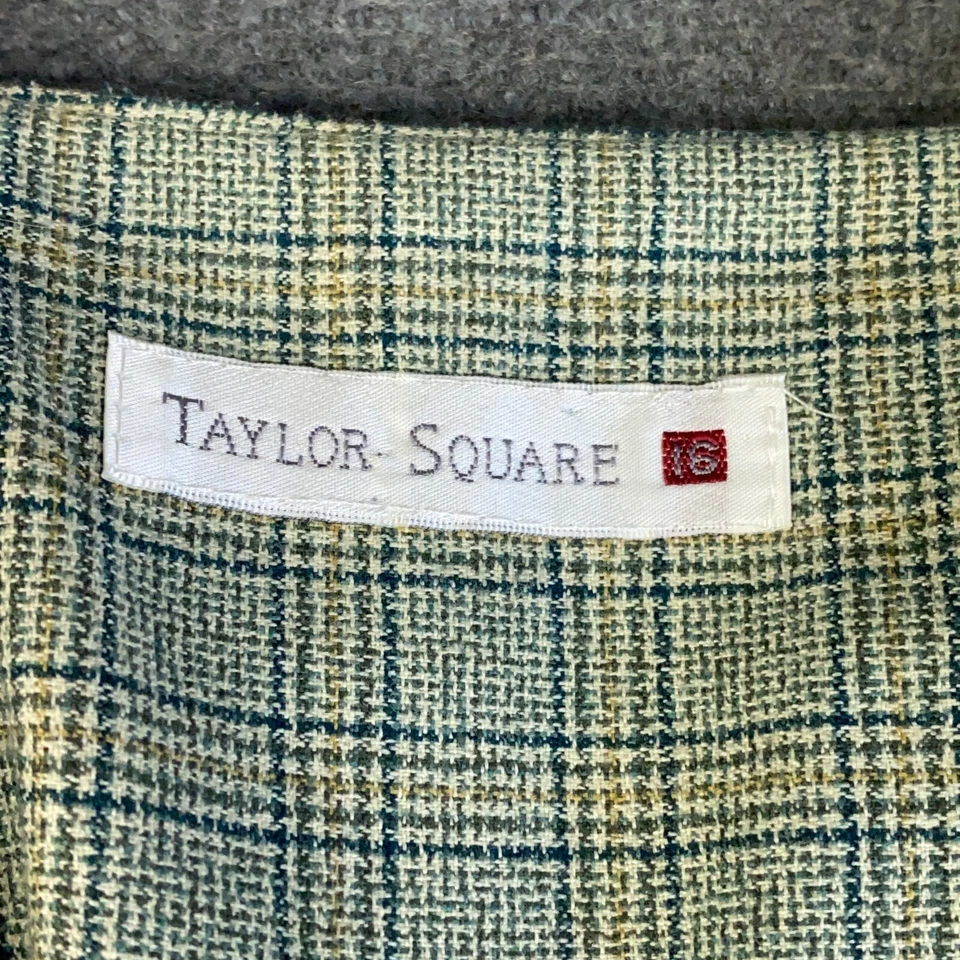 Chaqueta Taylor Square Vintage Mujer Talla 16 Cuadros Completamente Forrada Manga Larga Blazer Foto 3 de 4