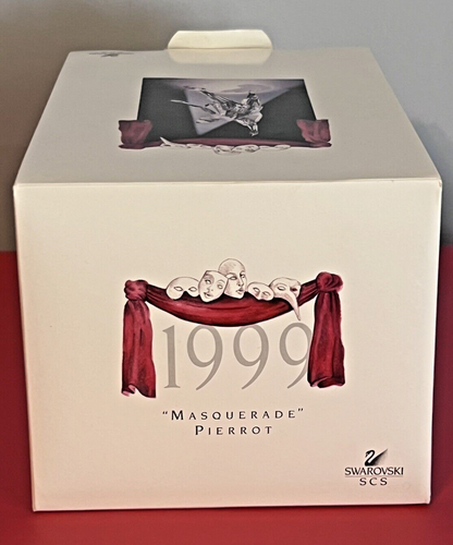 Swarovski Masquerade Pierrot Figure w/ Original Box, Plaque, Stand, COA - Picture 14 of 17