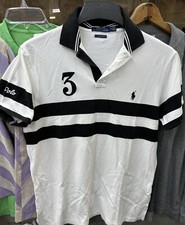 Polo Ralph Lauren Custom Slim Fit White/Black Stripe Short Sleeve Shirt Medium