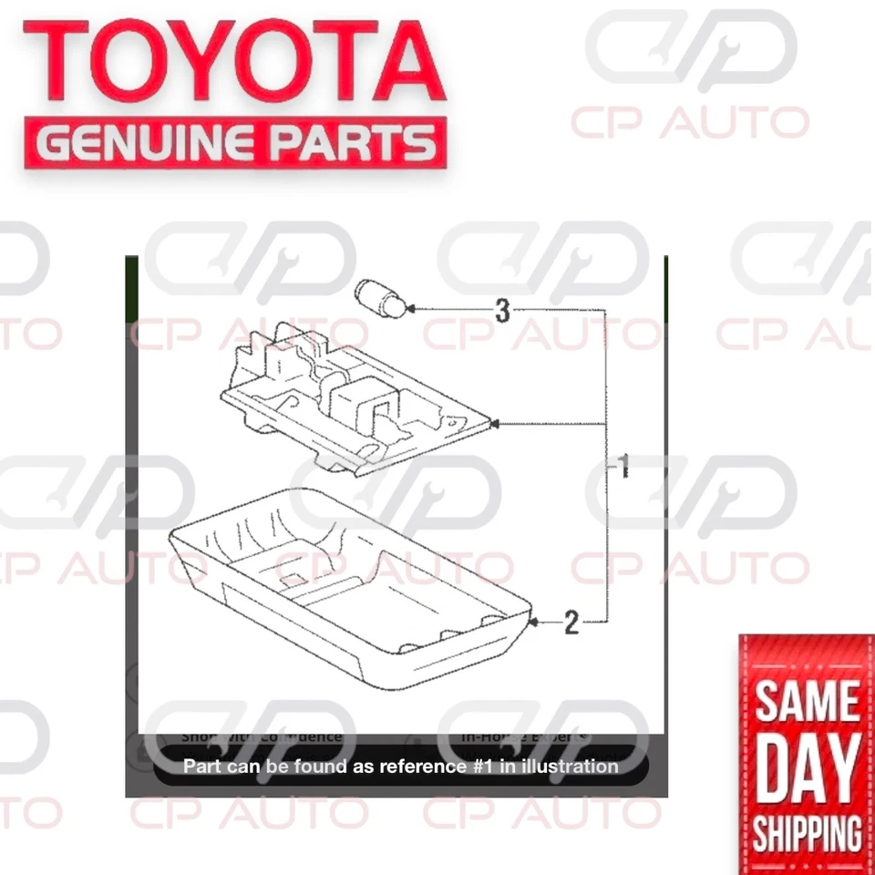 93-97 TOYOTA LAND CRUISER FZJ80 REAR INTERIOR ROOF DOME LIGHT LAMP GRAY OEM NEW - Image 4 of 4