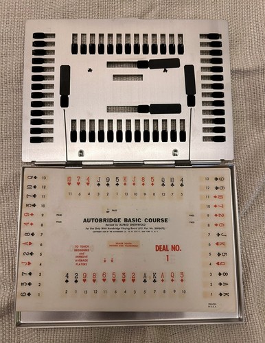 Vintage 1959 AutoBridge Play Yourself Bridge Game w/ Box & Basic Course Booklet - Picture 2 of 2