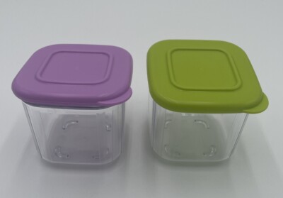 Tupperware Clear Mates Mini Snack Container Set of 2 New