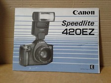 Canon Speedlite 420EZ Camera Flash English Instruction Manual User Guide , VGC
