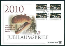 GERMAN POST ANNIVERSARY-FDC 2010 BERLIN MUSEUM ANIMALS FISH MONKEY DINOSAUR u612