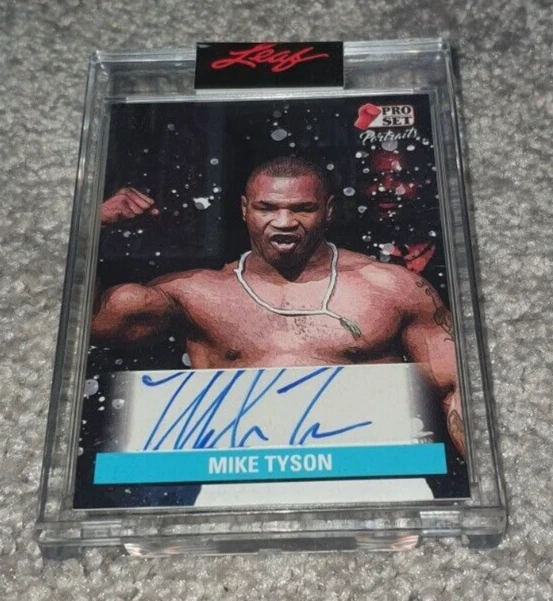 Rare 2021 Leaf Pro Set Sports Online Exclusive Portraits Blue /9 Mike Tyson Auto - Image 3 of 4
