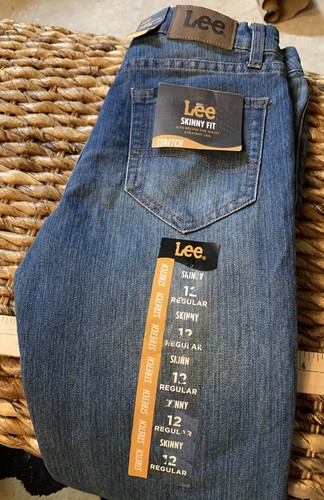 Lee Boy’s Skinny Fit Straight Leg L442 Size 12 Reg 24x26 Blue Denim Jeans NEW - Picture 12 of 12