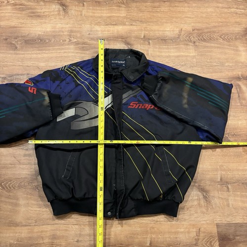 Vintage Snap-On Tools Jacket Racing Bomber Full Zip AOP Mens XL Varsity Nascar - Picture 7 of 7