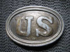 US UNION CIVIL WAR DESIGN BELT BUCKLE VINTAGE RARE 1980s USA REENACTMENT