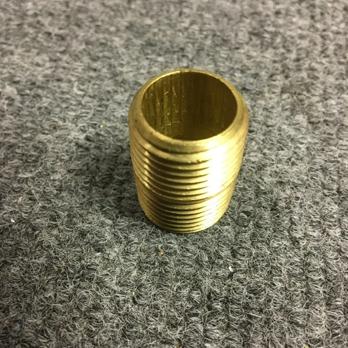 Brass Bushing Coupling Nipple 1/2 NPT Male to 1/2 NPT Male