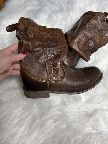 $300 BOTAS DE EMPRESA DE ZAPATOS DE COLECCIÓN 7 CUERO MARRÓN MOTO NUEVAS NORDSTROM - Imagen 12 de 12