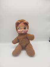 Vintage Rushton Style Rubber Face Brown Bear Plush Rare HTF Sad Crying 1950s