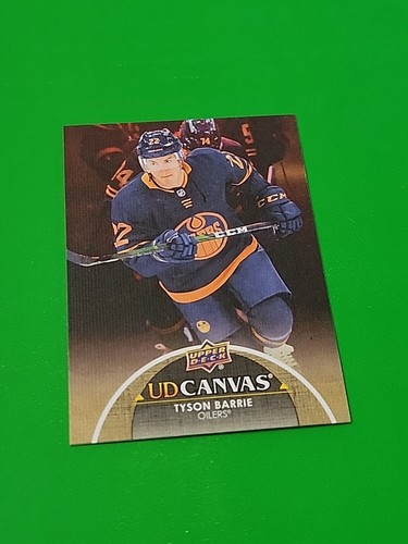 TYSON BARRIE 2021-22 Upper Deck Series 1 UD Canvas #C32 , EDMONTON OILERS - Picture 2 of 3
